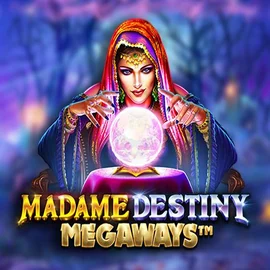 Madame Destiny Megaways slot logo by Pragmatic Play at Dux Casino